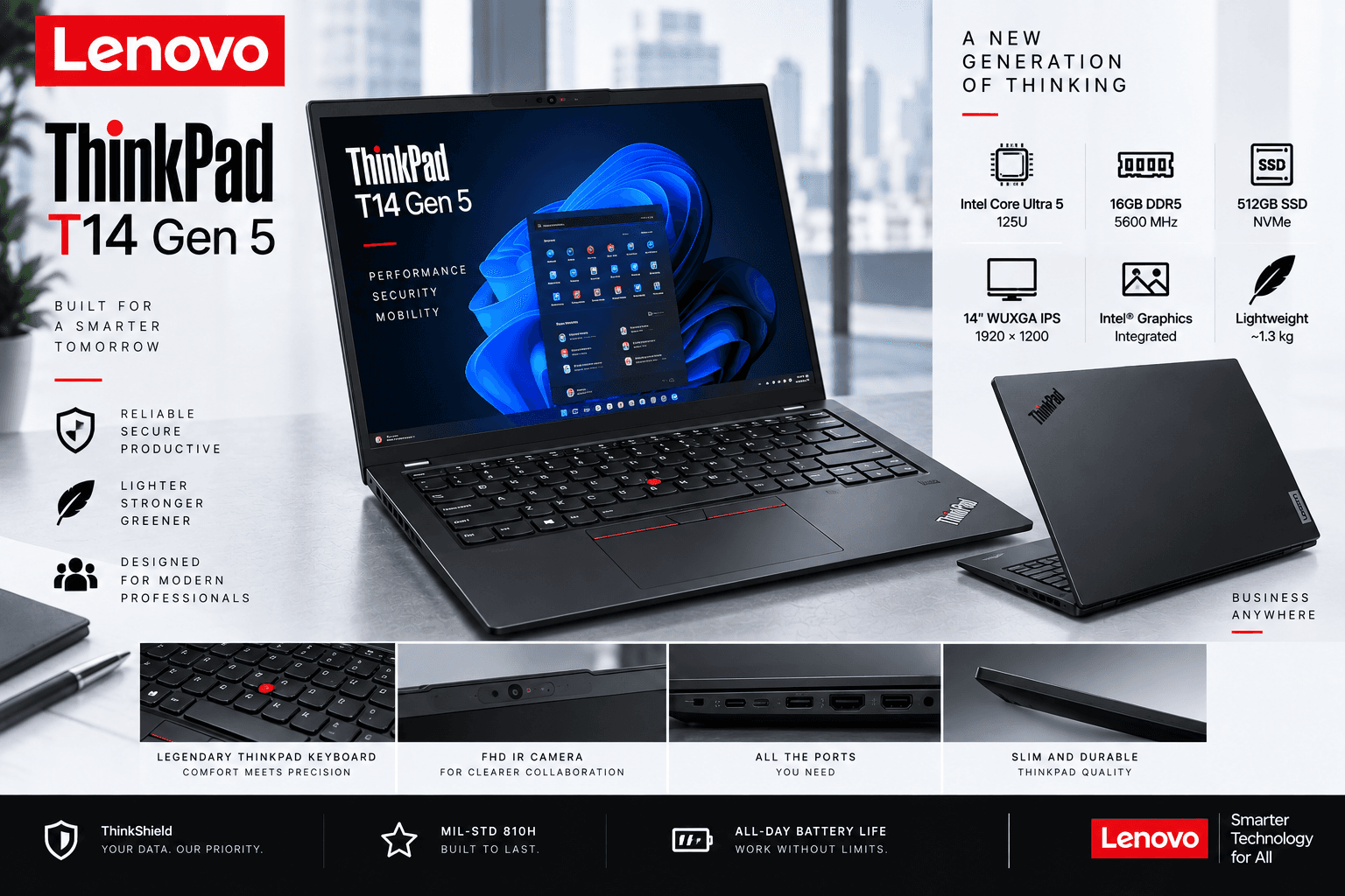 Lenovo ThinkPad T14 Gen 5 32 ram